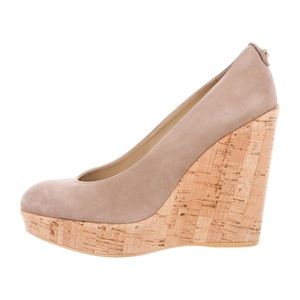 Stuart Weitzman Suede Platform Wedge Pumps